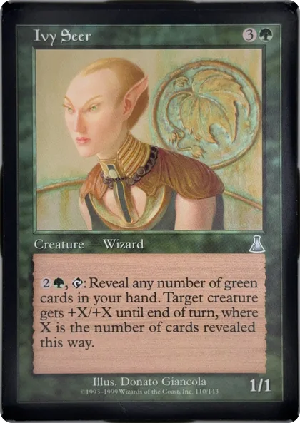 front of card