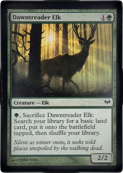 front of card