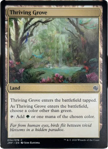 front of card