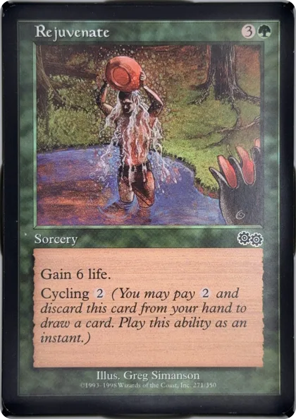 front of card
