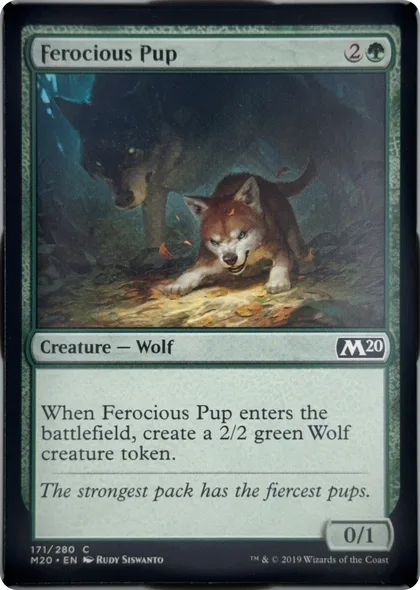 front of card