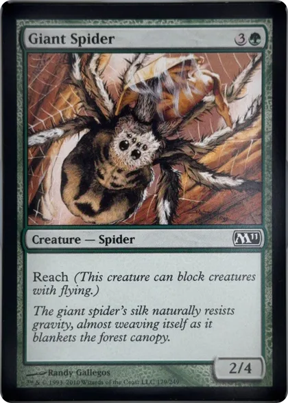 front of card
