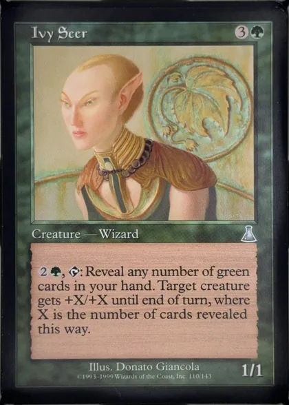 front of card