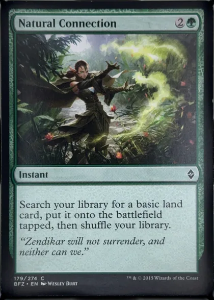 front of card