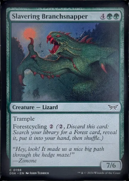 front of card