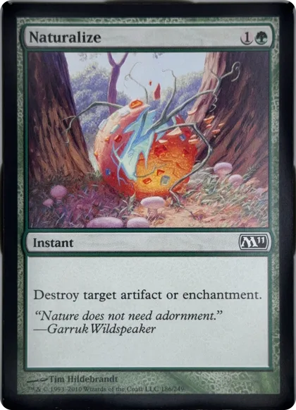 front of card