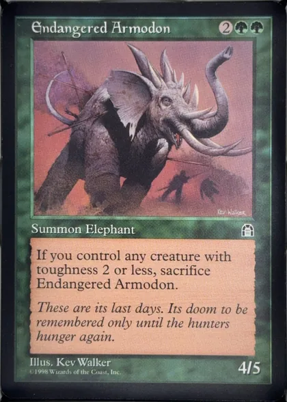 front of card