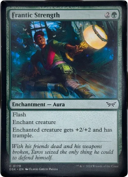 front of card