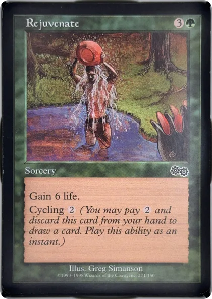 front of card