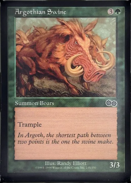 front of card