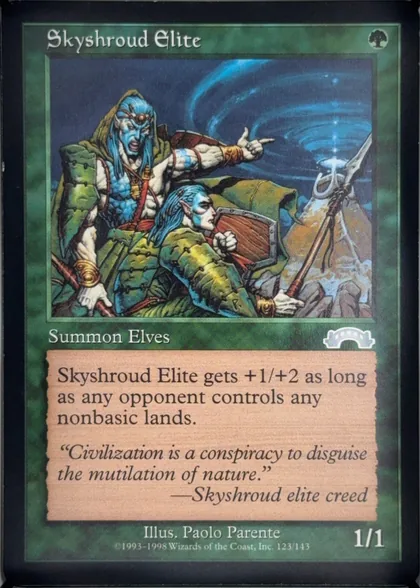front of card