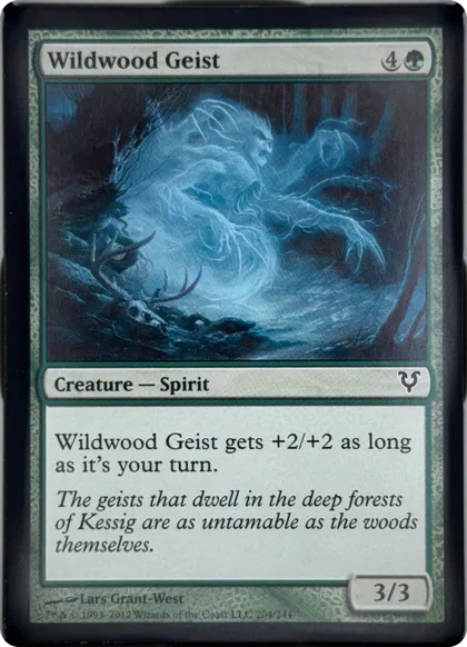 front of card