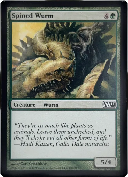 front of card