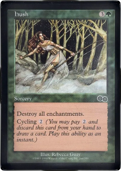 front of card