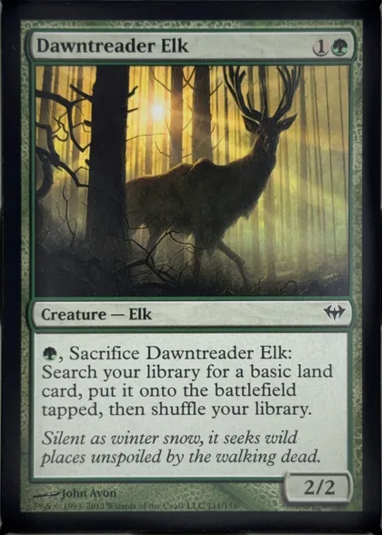 front of card