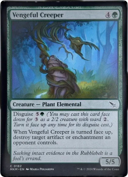 front of card