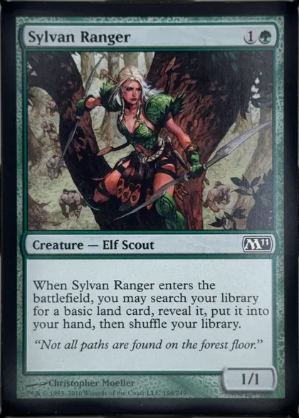 front of card