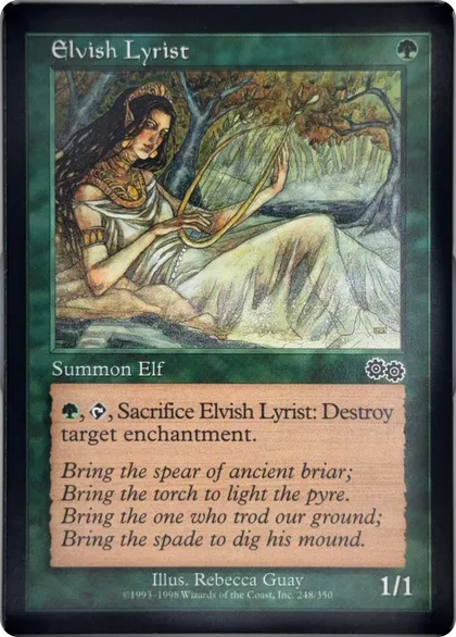 front of card