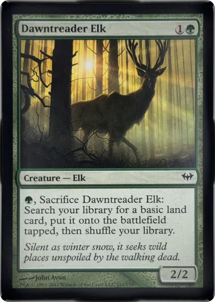 front of card