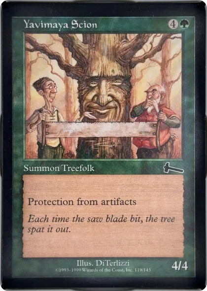 front of card