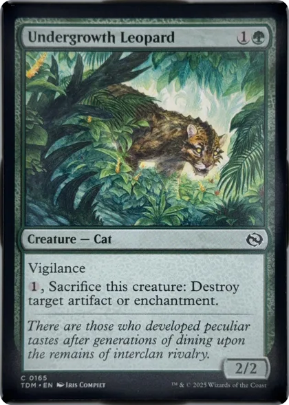 front of card
