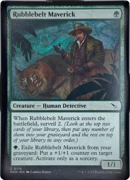front of card