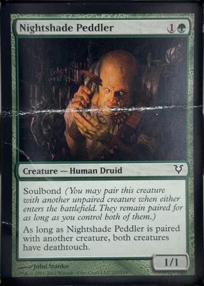 front of card