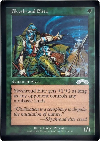 front of card