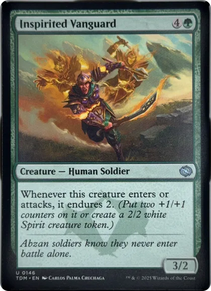 front of card