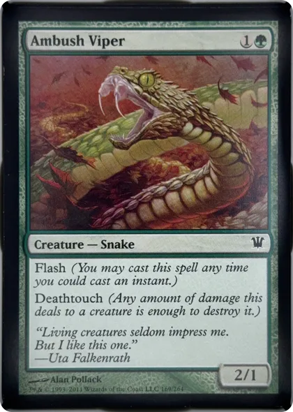 front of card