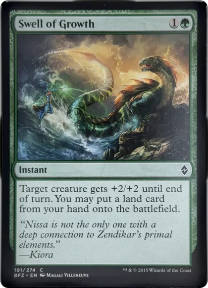 front of card