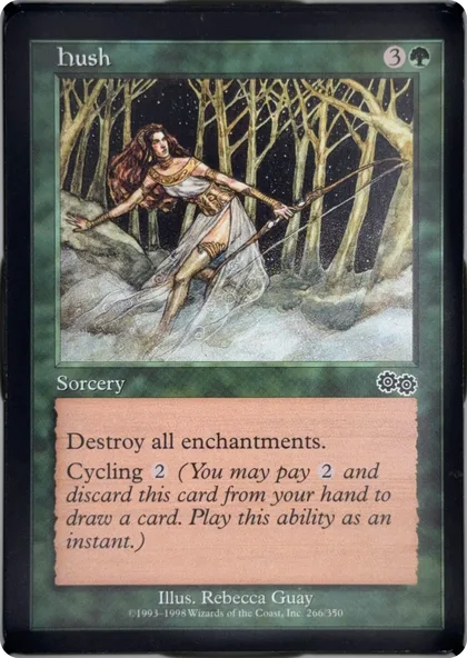 front of card