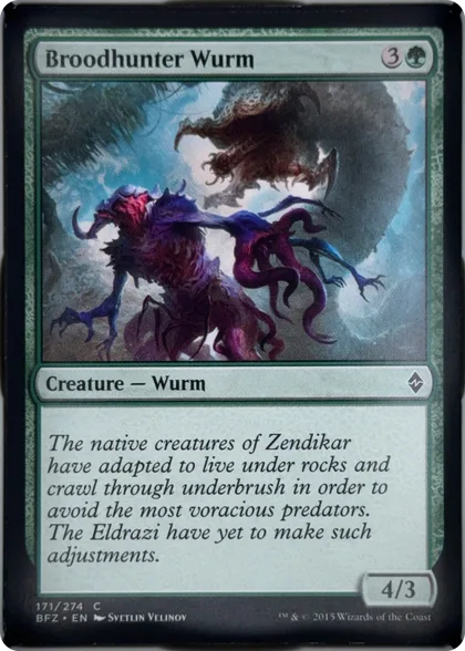 front of card