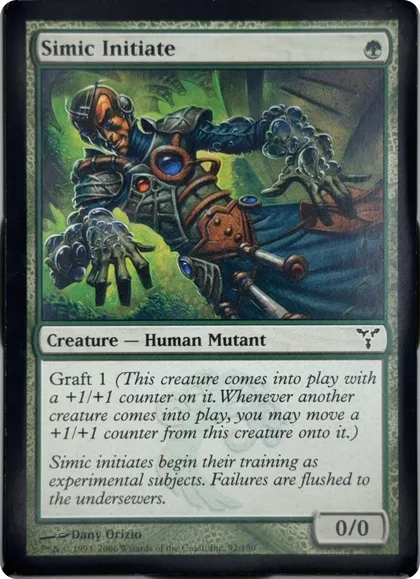 front of card
