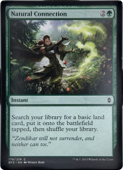 front of card