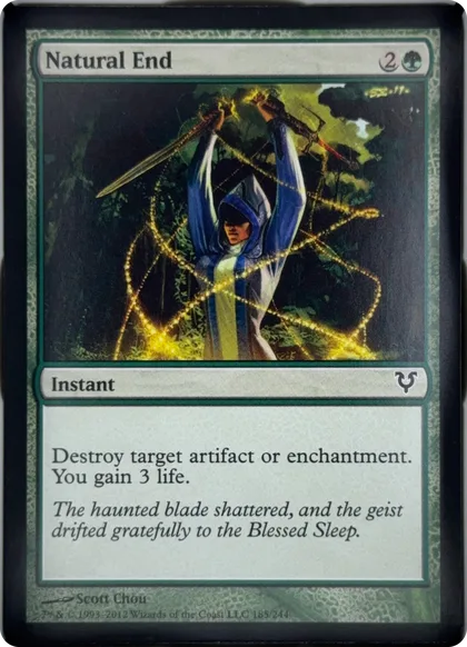 front of card