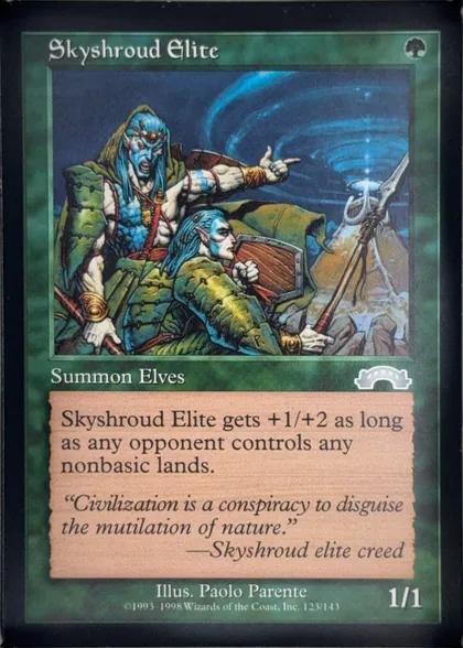 front of card