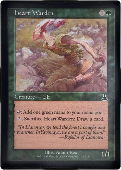 front of card