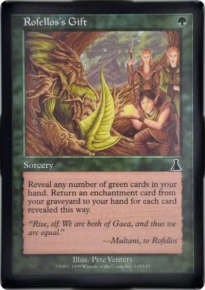 front of card