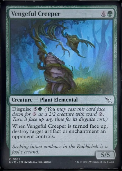 front of card