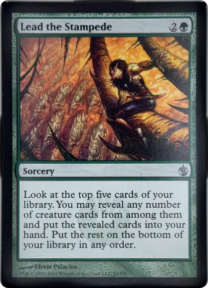 front of card