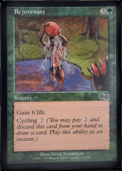 front of card