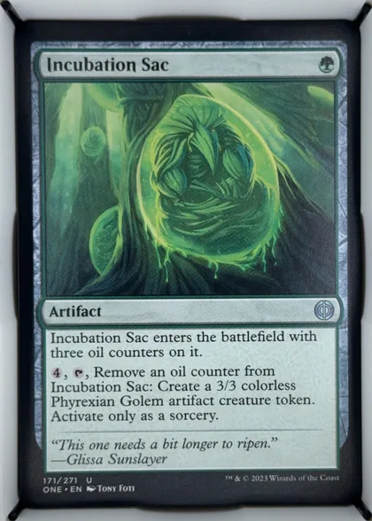 front of card