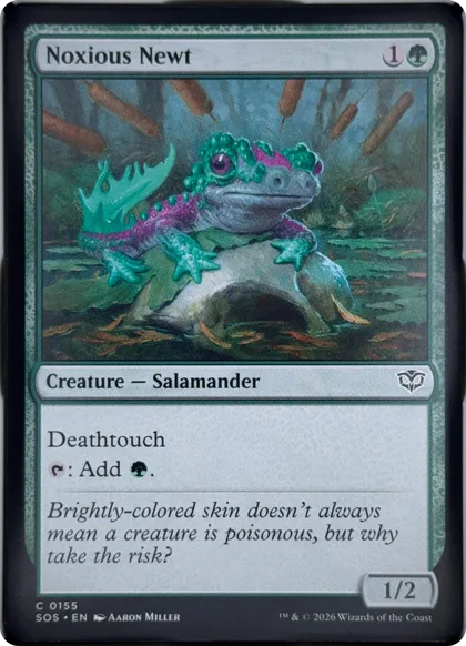 front of card