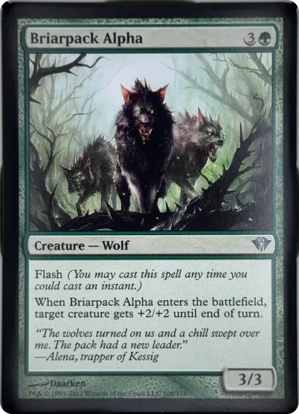 front of card