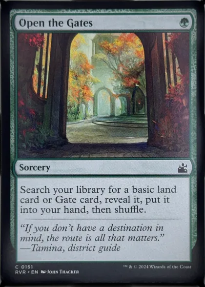 front of card