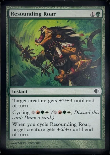 front of card
