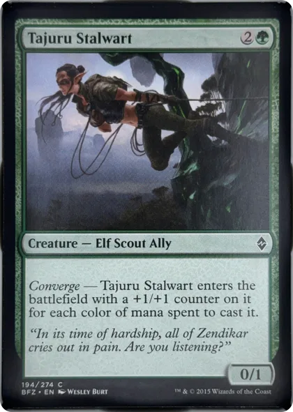 front of card