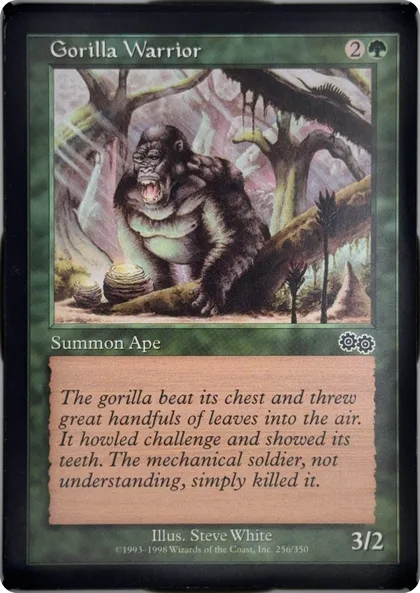 front of card