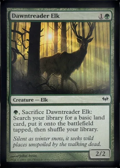 front of card